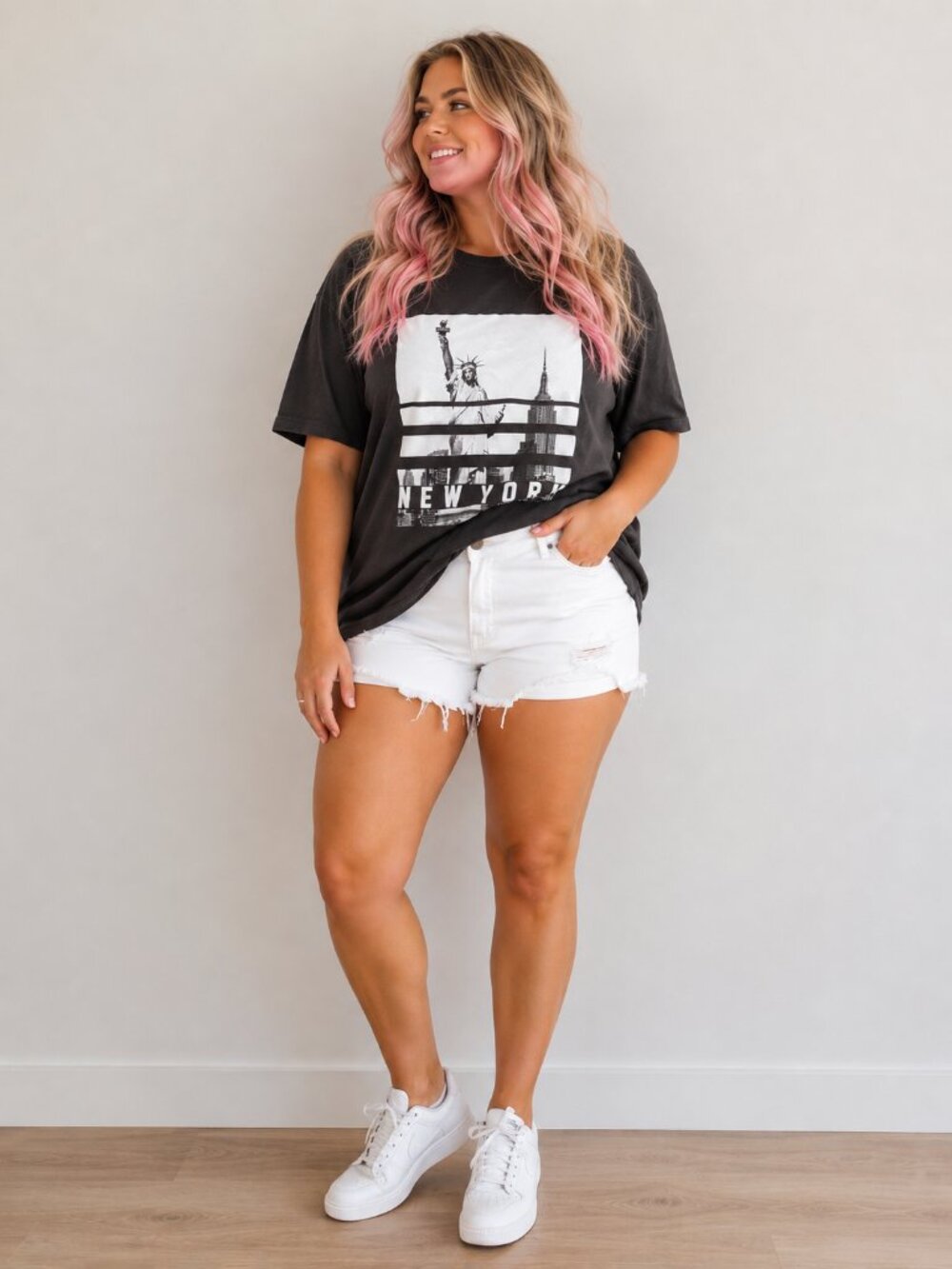 Streetwear Society Charcoal New York Cotton Graphic Tee